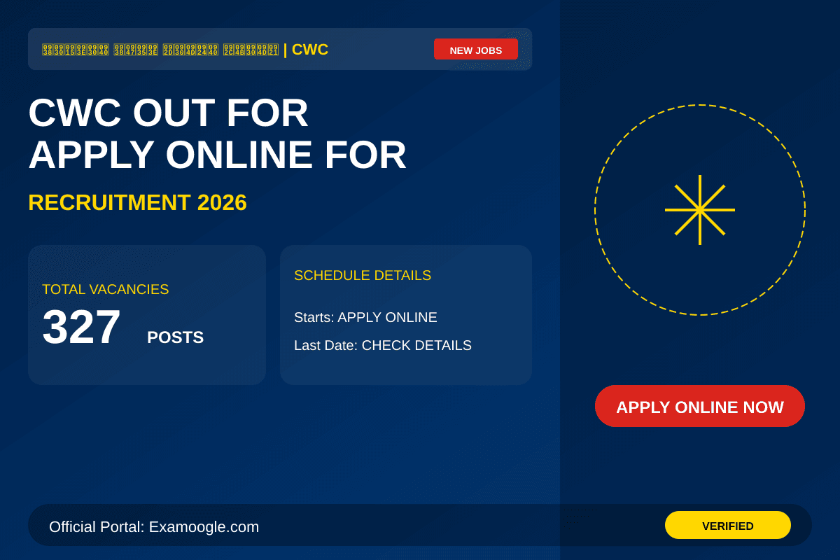 CWC Recruitment 2026: Apply Online for 327 Assistant Manager and Junior Executive Posts