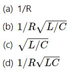 Q factor of parallel circuit