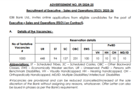 IDBI ESO Recruitment 2024