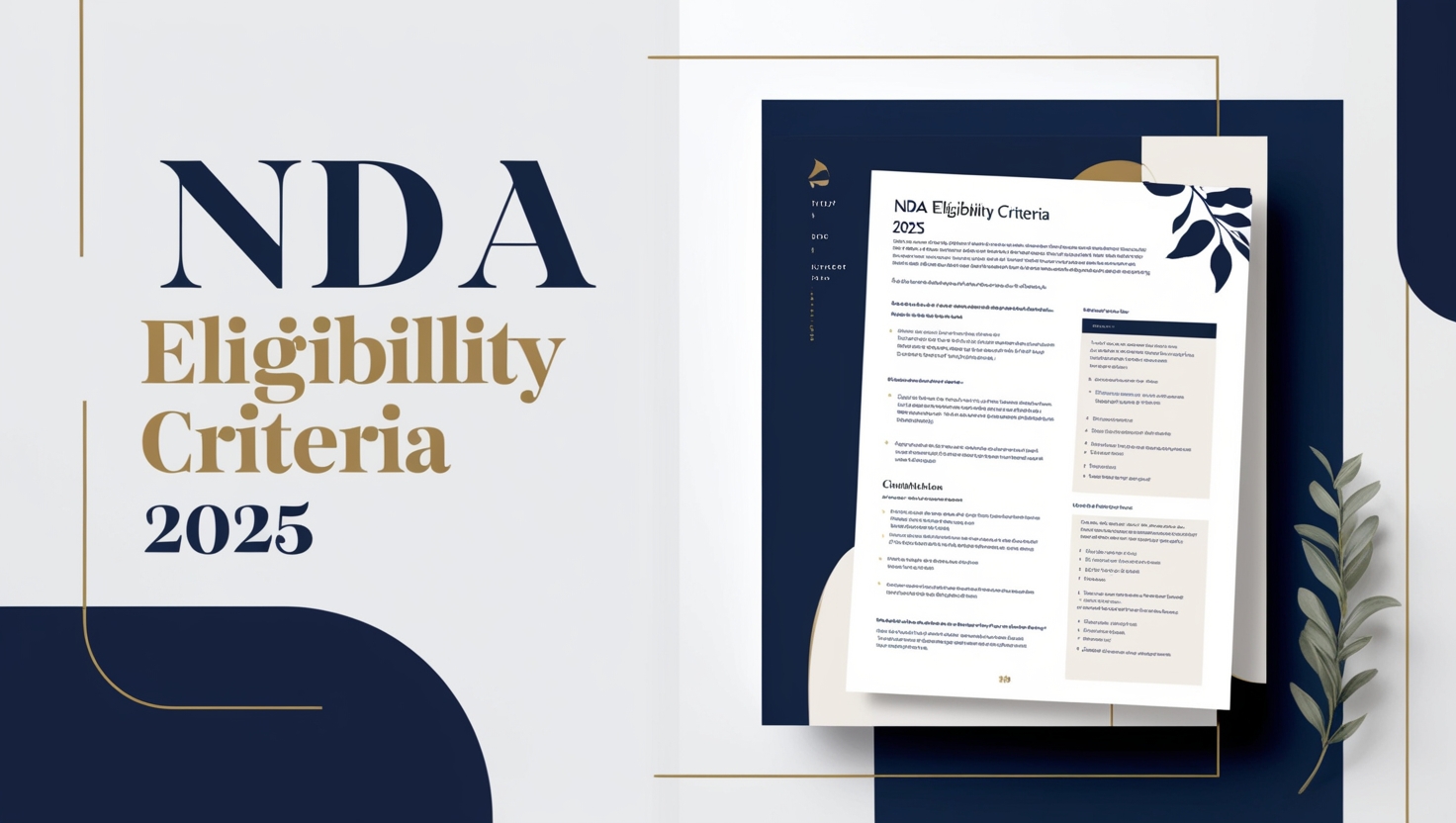 NDA Eligibility Criteria 2025