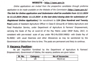 OPSC AAO Recruitment 2024