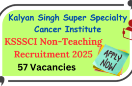 KSSSCI Non-Teaching Recruitment 2025 Notification for 57 Vacancies