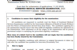 UPSC CMS Recruitment 2025 Notification Out for 705 Vacancies